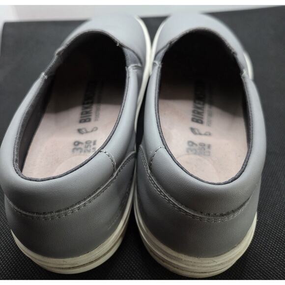 Birkenstock Oswego Womens Size 8 US 39 EU Gray Leather Slip On Sneakers Shoes - Picture 4 of 8